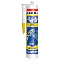 SOUDAL Kuchnie Łazienki Silikon sanitarny 300ml